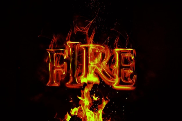 PSD fire text effect