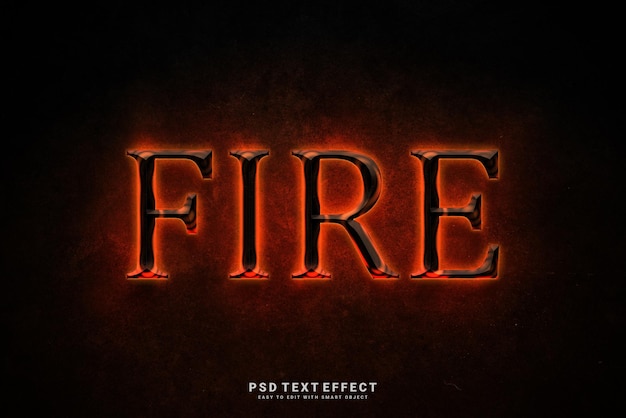 Fire text effect