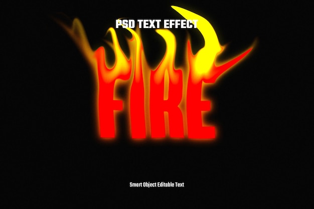 PSD fire text effect