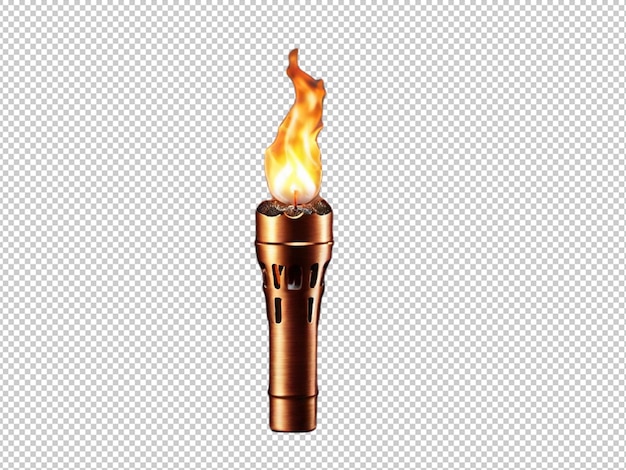 PSD fire torch on transparent background