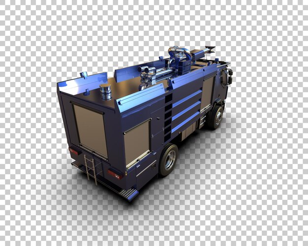 PSD fire truck isolated on background 3d rendering illustration