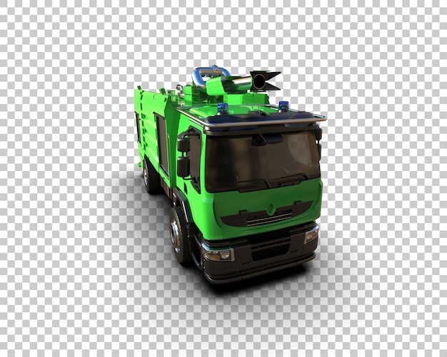 PSD fire truck isolated on background 3d rendering illustration