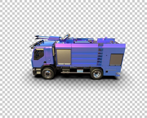 Fire truck isolated on background 3d rendering illustration