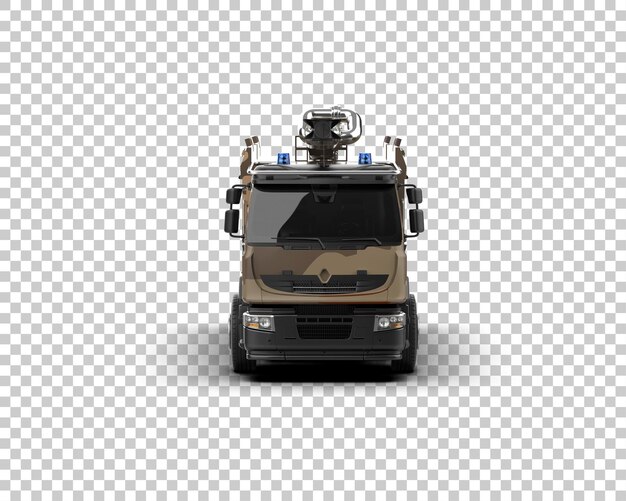 PSD fire truck isolated on background 3d rendering illustration