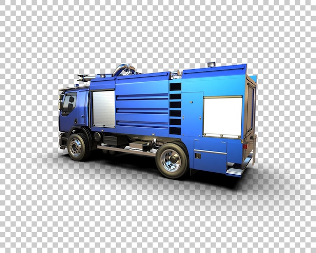 Fire truck isolated on background 3d rendering illustration