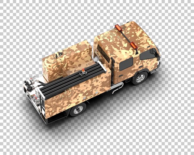 PSD il camion dei vigili del fuoco isolato sullo sfondo illustrazione di rendering 3d