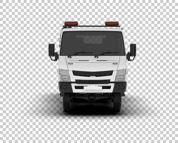 PSD fire truck isolated on background 3d rendering illustration