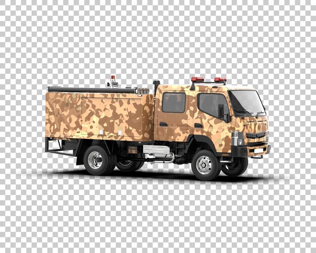 PSD il camion dei vigili del fuoco isolato sullo sfondo illustrazione di rendering 3d