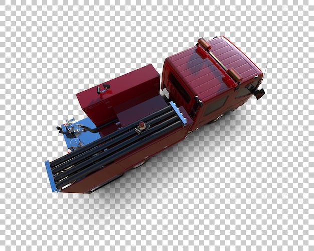 Fire truck isolated on background 3d rendering illustration