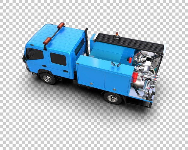 PSD fire truck isolated on background 3d rendering illustration