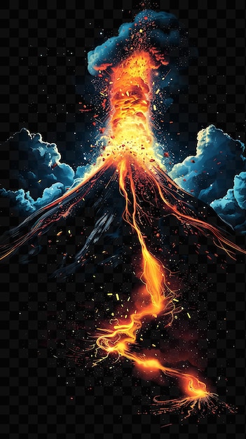 The fire of the volcano