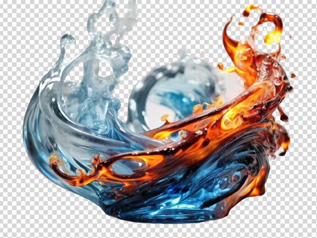 PSD fire and water splash abstract design