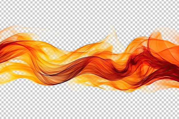 PSD fire wave isolated on transparent background