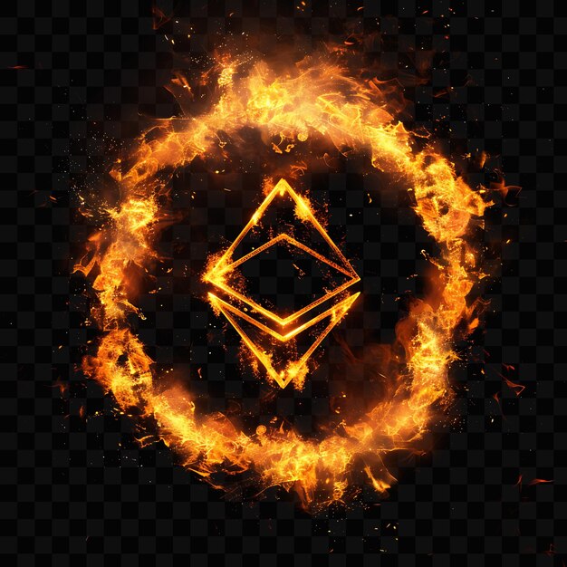 PSD a fire with a pyramid on it and the word  x  on the bottom