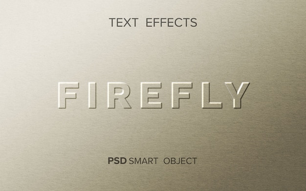 firefly text effect mockup