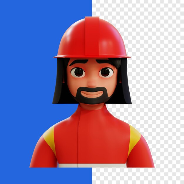 PSD fireman 3d avatar