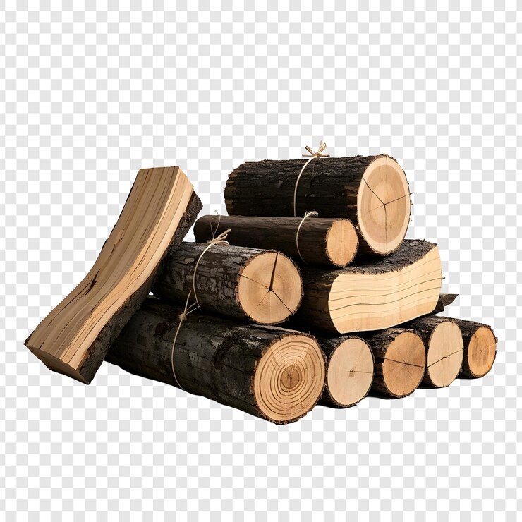 PSD firewood s isolated on transparent background