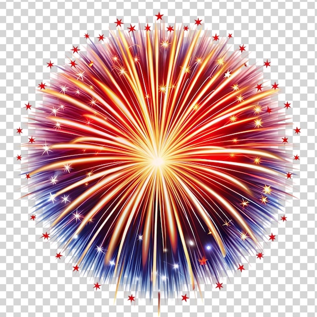 PSD firework isolated on transparent background