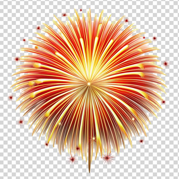 PSD firework isolated on transparent background