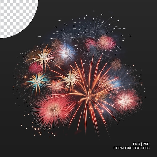 PSD fireworks are transparent texture