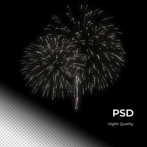 Festa di celebrazione di fuochi d'artificio felice anno nuovo png psd transfarent background