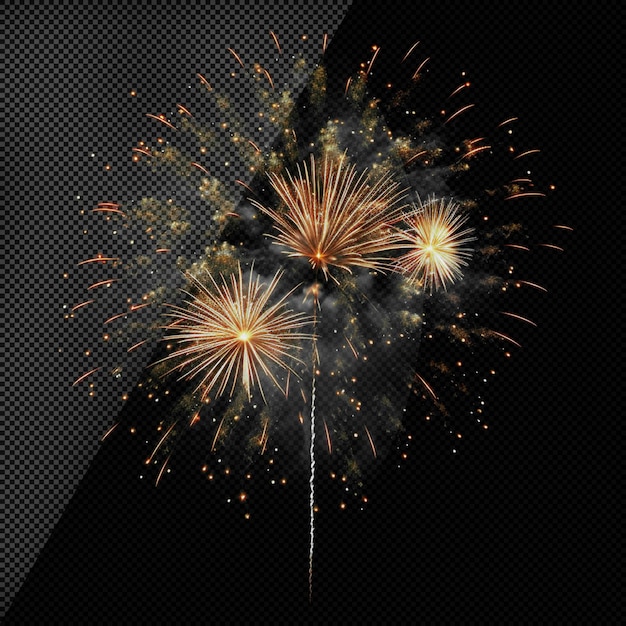 Fireworks isolated background