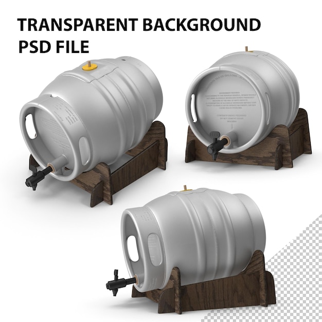 PSD firkin metal cask on wooden stillage png