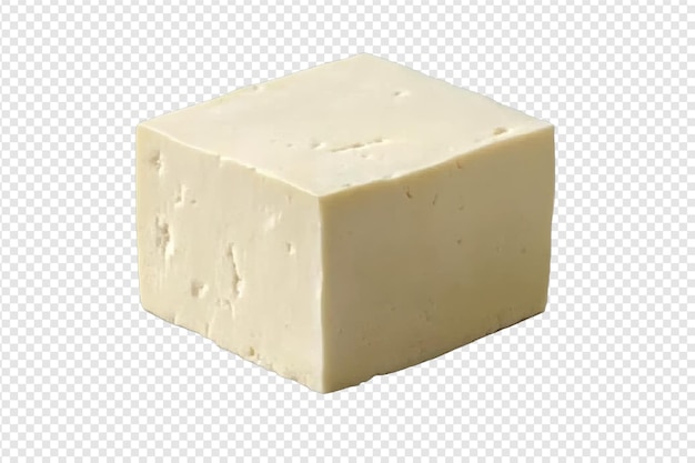 firm tofu block for cooking with isolated background with isolated on transparent background