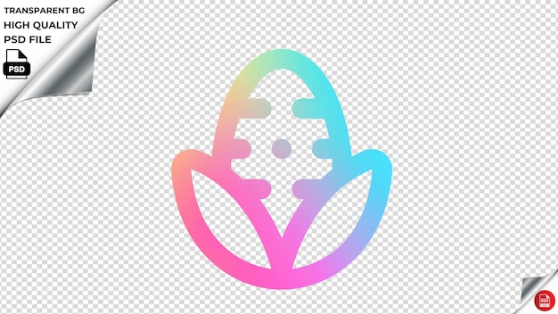 PSD firrcorn vector icon rainbow colorful psd transparente