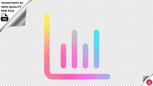 PSD firrstats vector icon rainbow colorful psd transparent