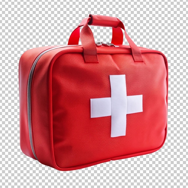 first aid help bag isolated on white background