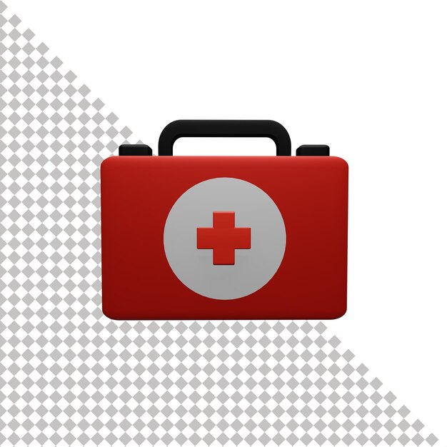 PSD first aid kit 3d icon