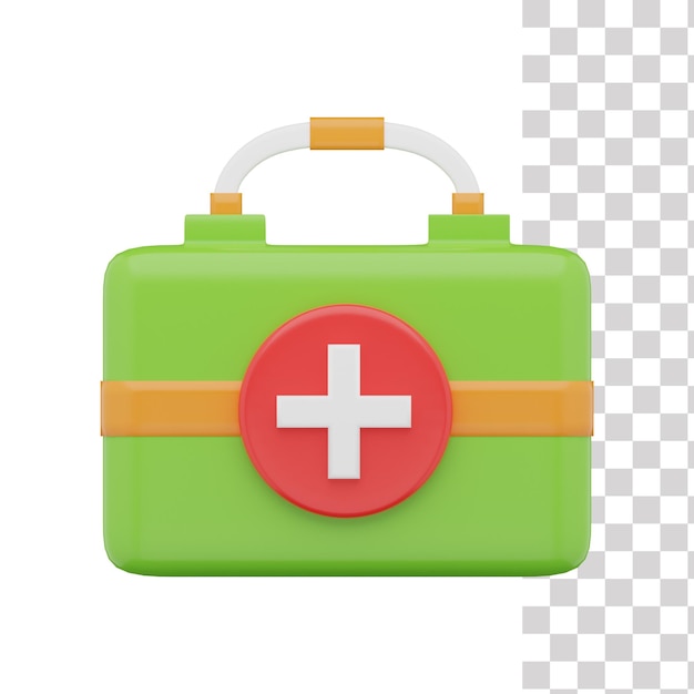 PSD first aid kit 3d icon