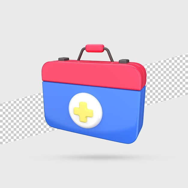 First aid kit 3d render