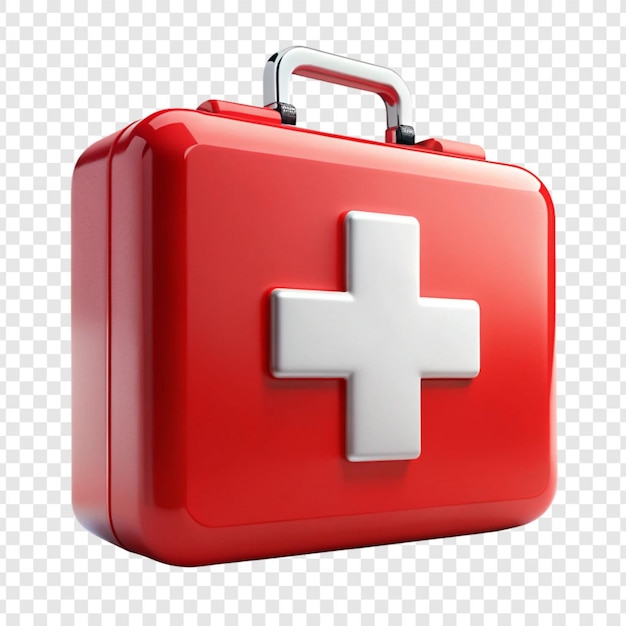 First aid kit isolated on transparent background