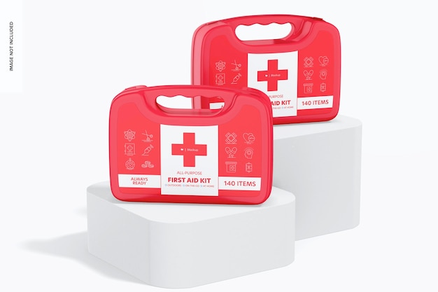 First aid kits with handle mockup