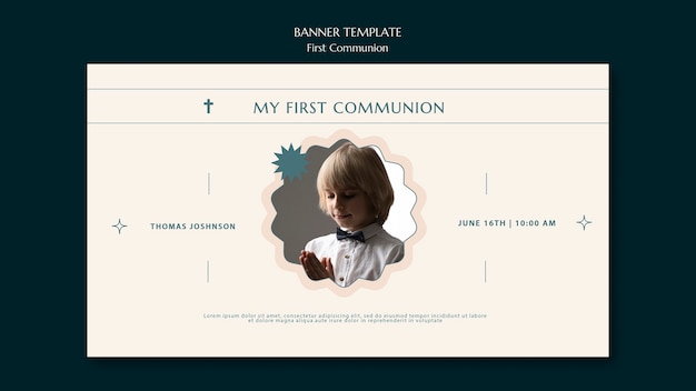 PSD first communion banner template