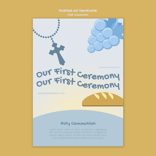 PSD first communion poster template