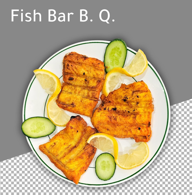 PSD fish bar b q пакистанский индийский азиатский арабский азиатская еда