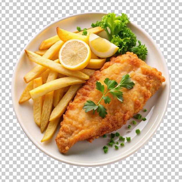 PSD fish and chips transparent background