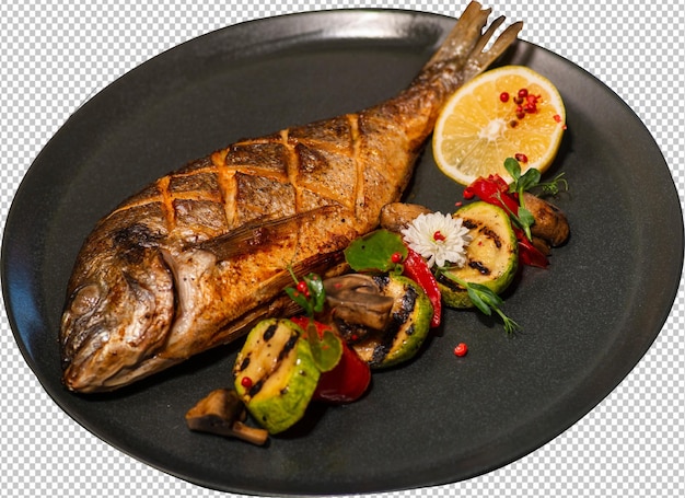 PSD fish dish bream food fish grilled fish