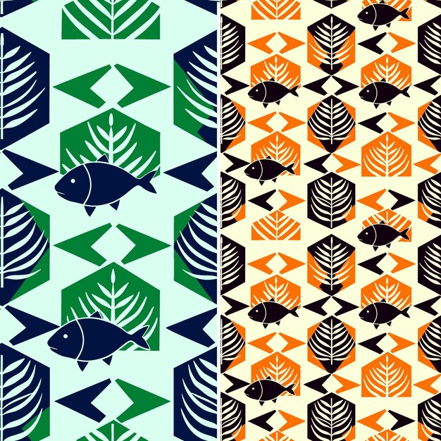 PSD a fish and a fish design in the style of the fish and the sea