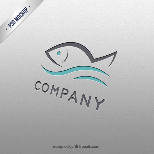 PSD pesce logo template