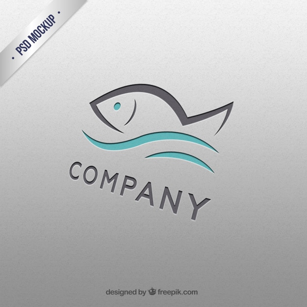 Рыба логотип шаблон