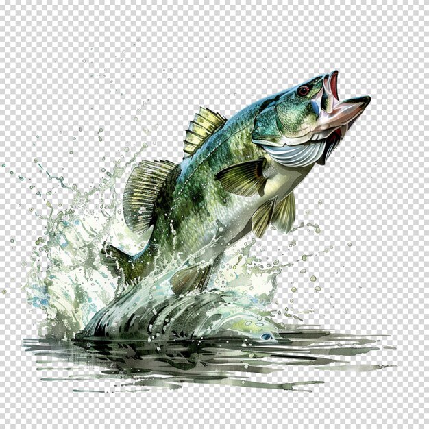 PSD fish migration isolated on transparent background