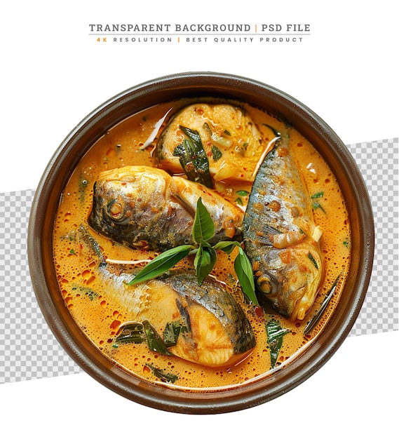 PSD fish in red curry fried favorite thai food