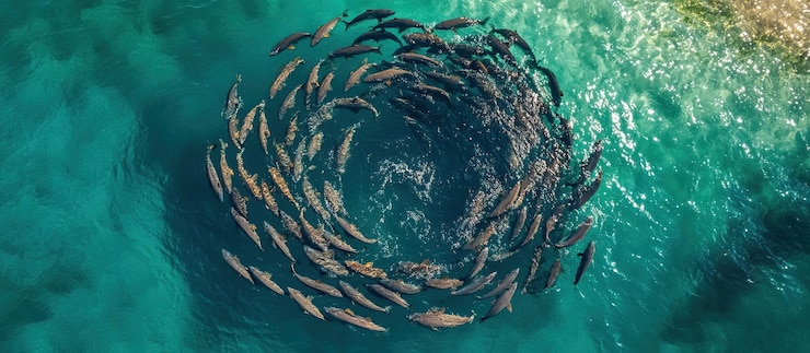 PSD fish schooling in a circle