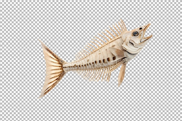 Premium PSD  Fish skeleton isolated on a transparent background