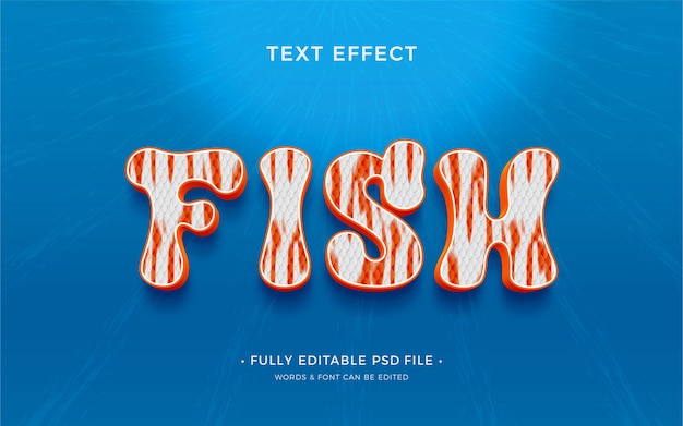 PSD fish text effect