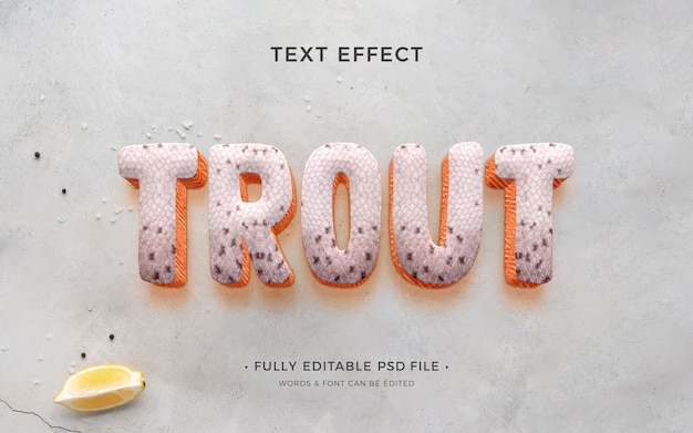 PSD fish text effect